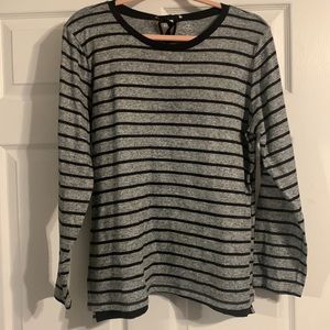 Black and Grey Striped Sweater